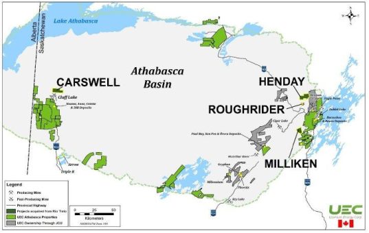 Uranium Energy Corp erwirbt Portfolio von kanadischen Uranexplorationsprojekten im Athabasca-Becken in Saskatchewan von Rio Tinto Exploration Canada Inc