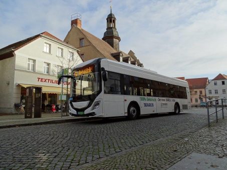 regiobus testet die Zukunft: E-Ikarus fuhr sieben Tage in Bad Belzig auf Linie