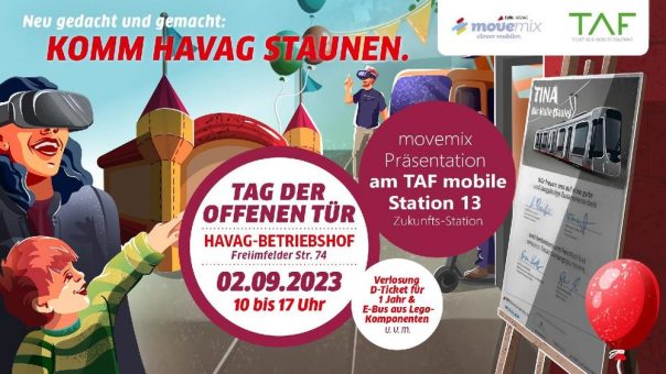 TAF mobile präsentiert Entwicklungsstand der MaaS-Lösung movemix erstmalig auf dem Tag der offenen Tür der HAVAG