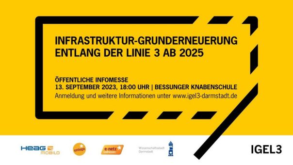 Gemeinsam für Bessungen: Infomesse zur Infrastruktur-Grunderneuerung entlang der Linie 3 am 13. September