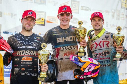 Maximilian Spies gewinnt auf Bridgestone Premiumreifen die Gesamtwertung des MX Masters Rennen in Tensfeld