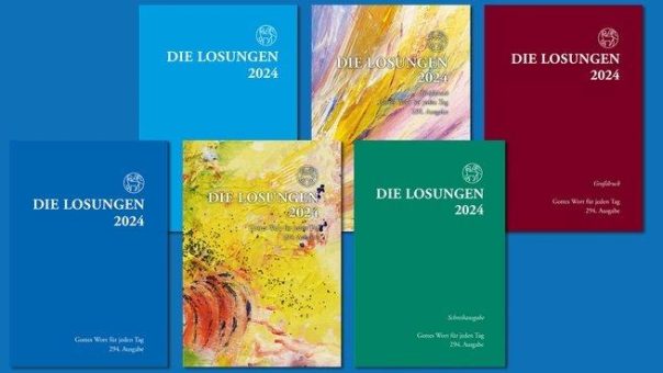 Herrnhuter Losungen 2024 im Buchhandel erhältlich