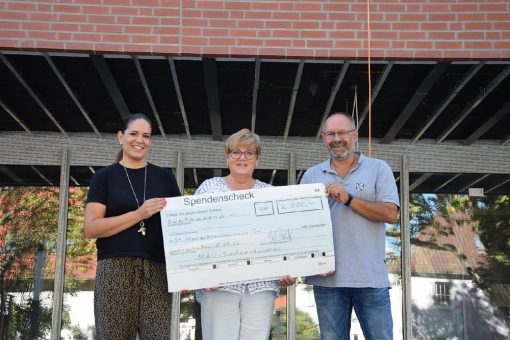 Mitarbeitende spenden 2.000 Euro für Ausgestaltung des Neubaus Kinderklinik/Palliativstation