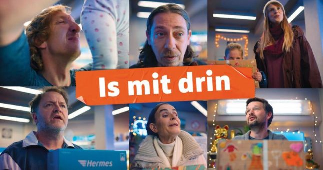 „Is mit drin!“ Die erste Hermes-Kampagne von thjnk & Upljft