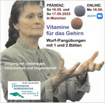 Demenzwoche Bayern: Kostenfreie Workshops der Jonglierschule München am 17.9. (Präsenz) und 18.9. (Online)