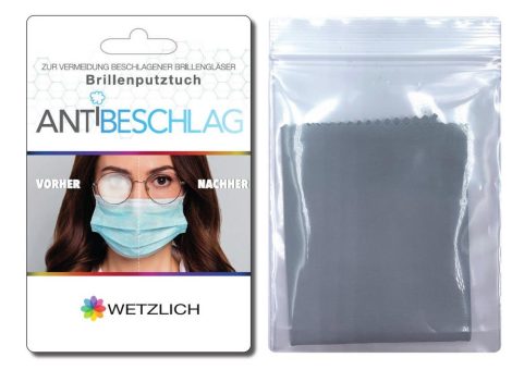 Antibeschlag-Brillenputztuch schützt bis zu 12 Stunden