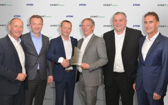 Avnet Abacus gewinnt zum zweiten Mal in Folge den TDK European Distribution Award in Gold