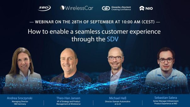 Webinar am 28. September: How to enable a seamless customer experience through the Software-Defined Vehicle
