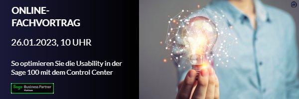 Webinar | So optimieren Sie die Usability in der Sage 100 mit dem Control Center (Webinar | Online)