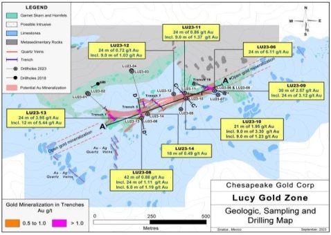 Chesapeake gibt neue Goldentdeckung bei Projekt Lucy bekannt – Bohrungen ergeben 6,1 g/t Gold auf 24 m ab Oberfläche