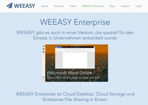 Re­launch WEEA­SY En­ter­pri­se Web­sei­te