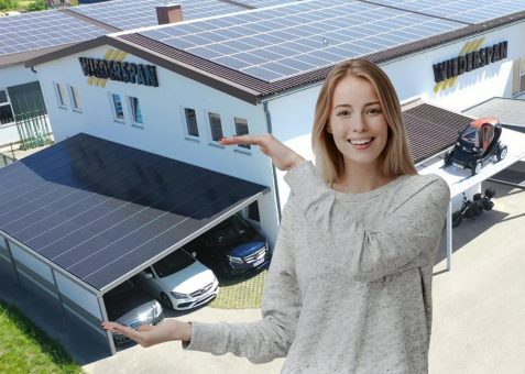 Wand Solarcarport – Kostenreduktion um 30%, platzsparend und nachhaltig: Die Vorteile von Solarparkplätzen mit Wandmontage – Solar Parkplatz & Carport