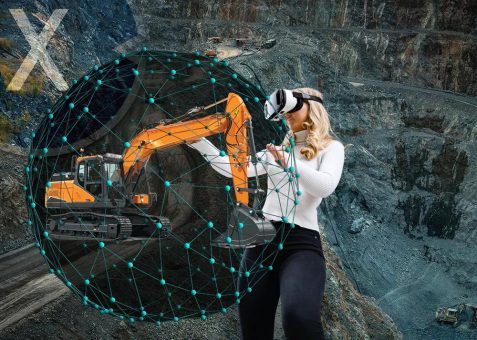 Bagger & Baumaschinen Extended Reality Simulator: Komatsu mit Virtual Reality der XR-Technologie – Maschinenbau im Metaverse
