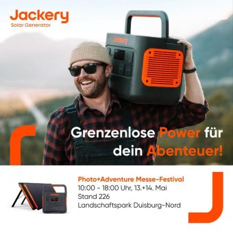 Grenzenlose Power für Fotografen und Abenteurer: Jackery präsentiert Solargenerator Pro-Serie auf der Photo+Adventure