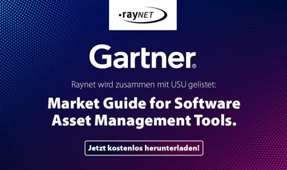 Raynets Technologiepartner USU wird im Gartner® „Market Guide 2023 for Software Asset Management Tools“ 2023 gelistet