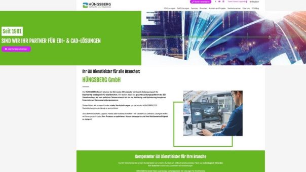 EDI Pionier Hüngsberg stellt neue Homepage mit spannenden Inhalten und frischen Design vor