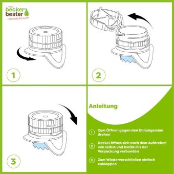 Neue Verschlüsse: Wenn der Deckel an der Packung bleibt