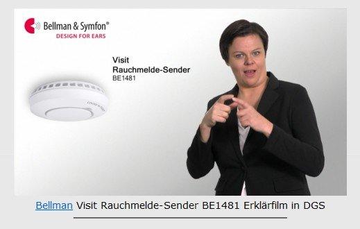 Visit Rauchmelder von Bellman & Symfon alarmiert Hörbehinderte mit visuellen Signalen