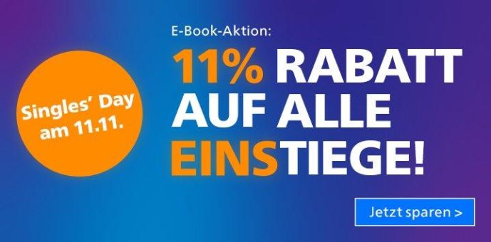 Singles‘ Day bei Rheinwerk: 11 % Rabatt auf alle Einstiegs-E-Books bis zum 15. November 2023