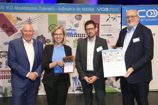 Klimafreundlich auf Elektrorädern unterwegs: VCÖ zeichnet KONE und ECONSULT für Pilotprojekt LOGSTEP aus