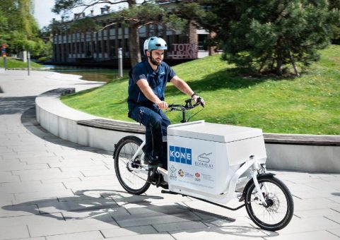 Jetzt fahren Techniker mit dem Lastenrad zum Lift: KONE setzt auf klimafreundliche Logistik