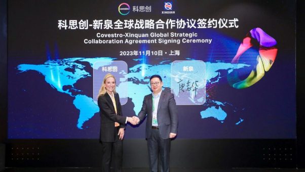Covestro unterstützt das chinesische Unternehmen Xinquan Automotive bei seiner globalen Ausrichtung
