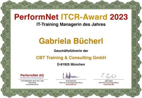 Award für Gabriela Bücherl