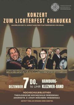 Zum Lichterfest Chanukka spielt Klezmer-Band in der Hochschulbibliothek