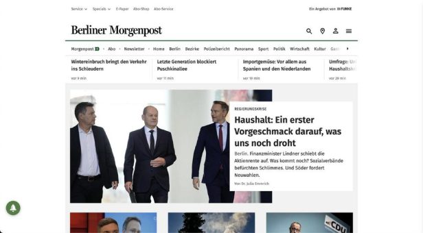 Relaunch für morgenpost.de: FUNKE setzt auf innovative Webauftritte für alle Regionaltitel