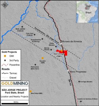 Goldmining Inc. zielt auf Erweiterung des São Jorggoldprojekts in  Brasilien