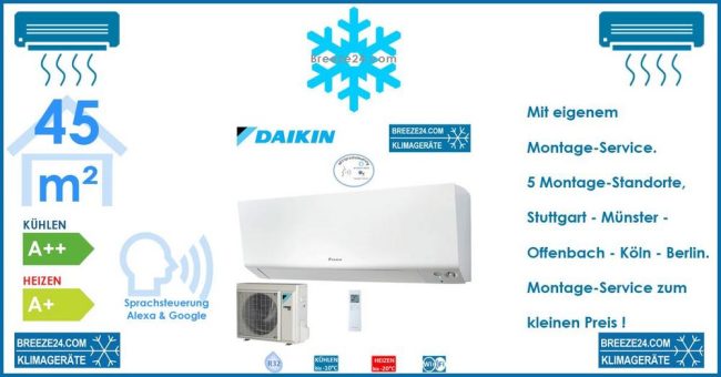 DAIKIN Klimaanlagen Set FTXM71R R32 Wandgerät Perfera + RXM71R Daikin Klimaanlage 7,1kW R32 für 1 Zimmer mit 45 m² Fläche