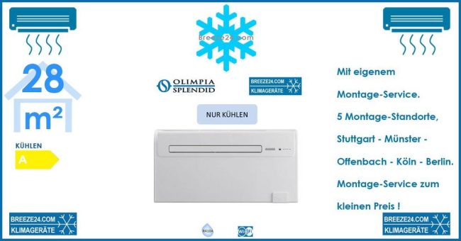 Unico Air Inverter 10 SF C Monoblock-Klimagerät 2,3kW Nur Kühlen für 1 Zimmer mit 28 m² Fläche