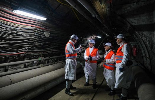 Grubenfahrt mit Ministerin Ina Scharrenbach auf Zollverein
