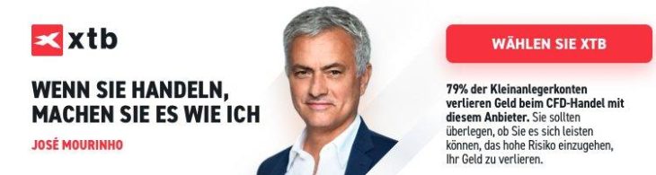 XTB startet Partnerschaft mit José Mourinho und führt ab sofort 0% Kommissionen für den Handel mit echten Aktien und ETFs ein