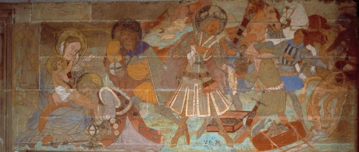 Kunstschätze in der Klosterkirche: das Wandbild der Heiligen Drei Könige