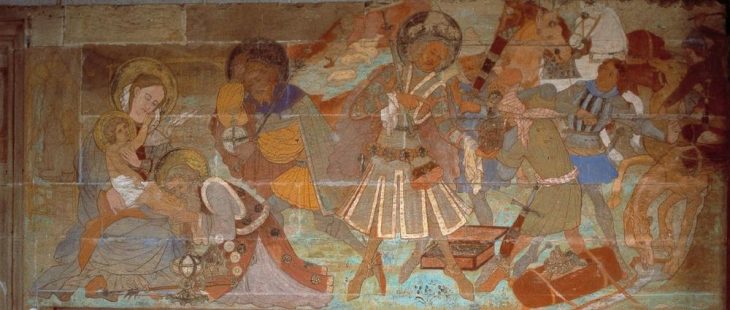 Kunstschätze in der Klosterkirche: das Wandbild der Heiligen Drei Könige
