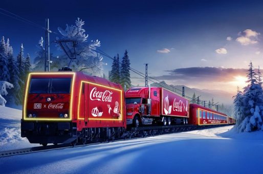 Coca-Cola Weihnachtstruck Tour: Erstmals Halt an ausgewählten Bahnhöfen in Deutschland in Zusammenarbeit mit DB Cargo