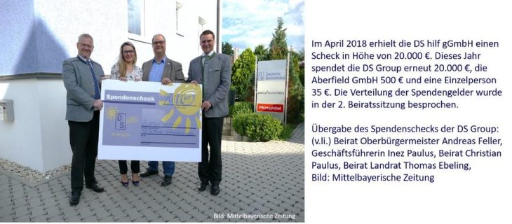 Gemeinnützige GmbH DS hilft: Finanzielle Unterstützung für ehrenamtliche Helfer und Einzelschicksale im Landkreis Schwandorf