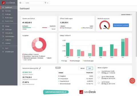 Digital Gründen: Start der Unternehmerheld-Buchhaltungssoftware powered by sevDesk – drei Monate kostenfrei testen