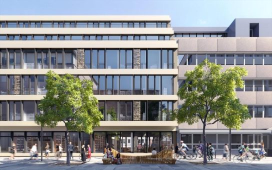 Neue Büro-, Kanzlei- und Praxisflächen im Herzen Stuttgarts: WÖHR + BAUER stellt Rohbau und Fassade fertig