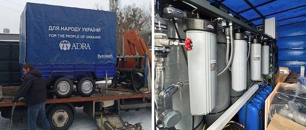 ADRA Ukraine übergibt mobile Trinkwasser-Aufbereitungsanlage
