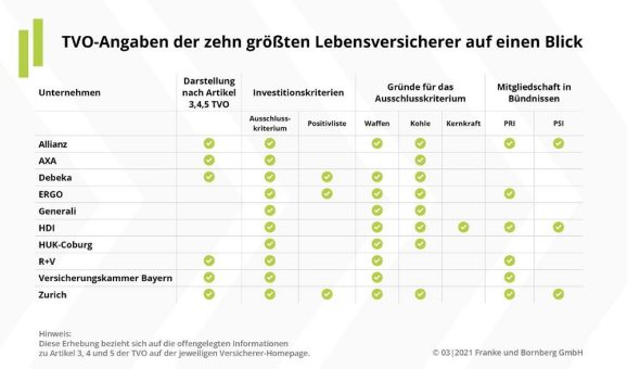 5 Fakten zur TVO – Franke und Bornberg untersucht Internetauftritte der zehn größten Lebensversicherer