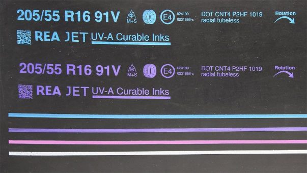 Leuchtend farbige Kennzeichnung auf dunklen Flächen mit REA JET HR