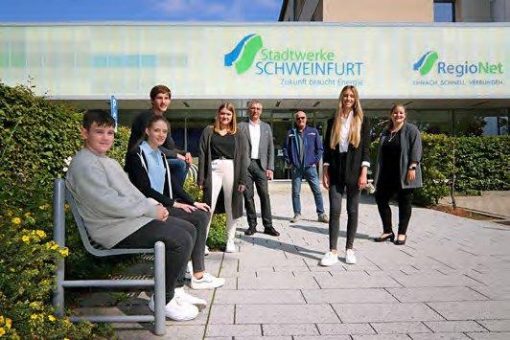 Ausbildungsstart für vier Auszubildende bei den Stadtwerken Schweinfurt