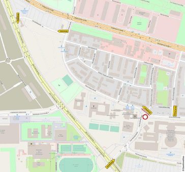 Vollsperrung Paul-Gerhardt-Straße stadtauswärts