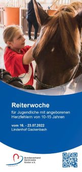 Reiterwoche für Kinder und Jugendliche mit angeborenem Herzfehler von 10-15 Jahren im Westerwald