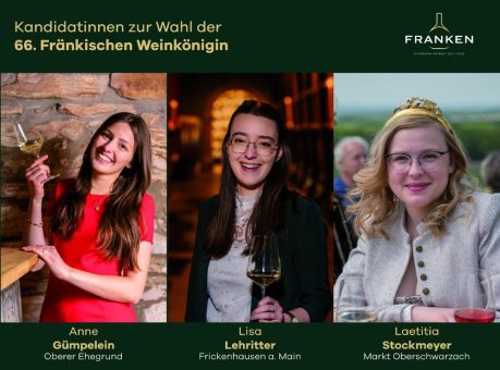 Drei Kandidatinnen zur Wahl der 66. Fränkischen Weinkönigin