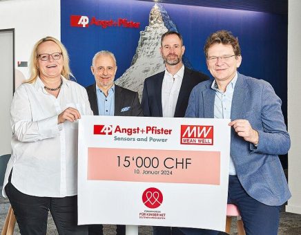 Angst+Pfister Sensors and Power AG spendet zusammen mit MEAN WELL an die Organisation Kinder mit seltenen Krankheiten