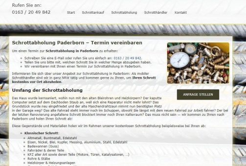 Schrottabholung in Paderborn
