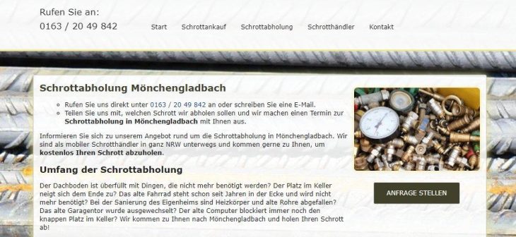 Schrottabholung in Mönchengladbach : Ihr Partner für Schrottabholung und Altmetallhandel